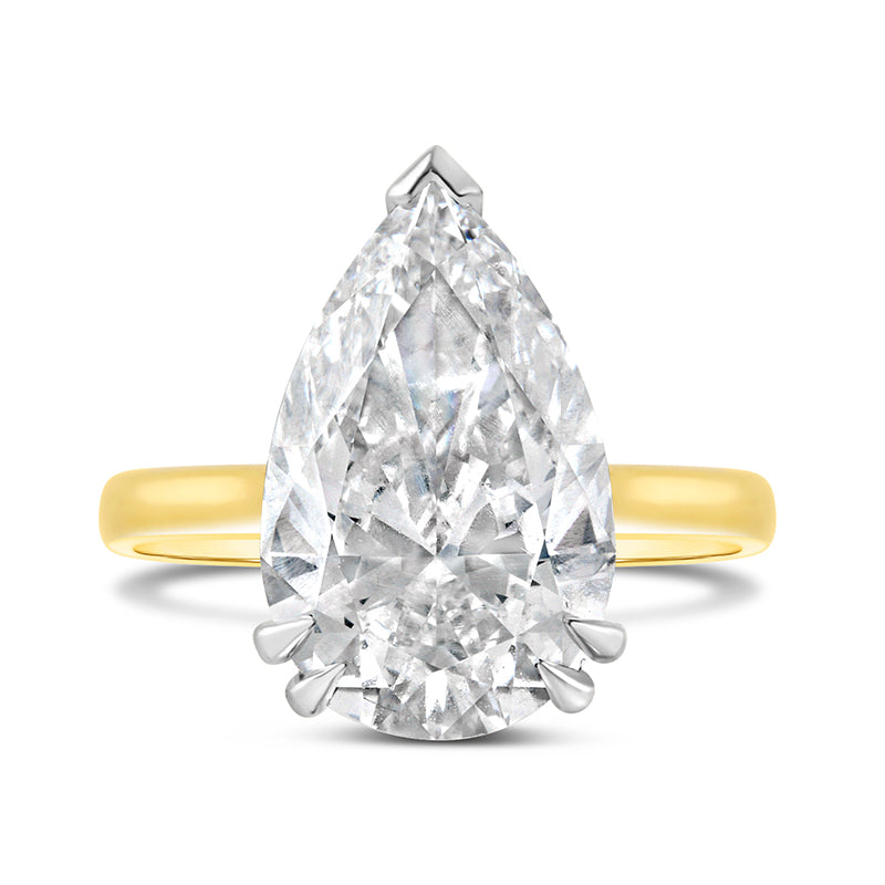 Pear Cut Solitaire Engagement Ring 5.52ct