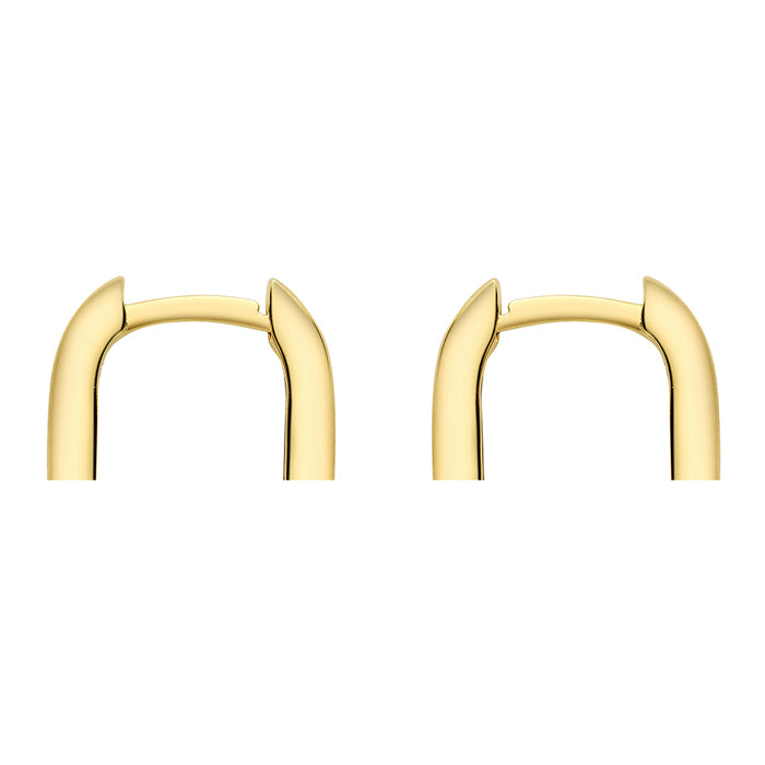 Rocks Rectangular Hoop Earrings - 10x13mm