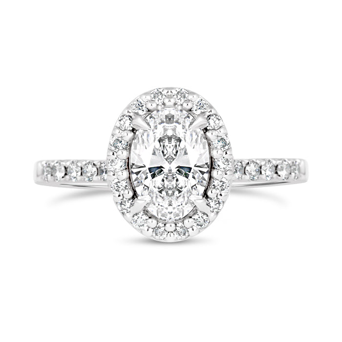 Oval Halo Engagement Ring Laboratory Grown Diamond