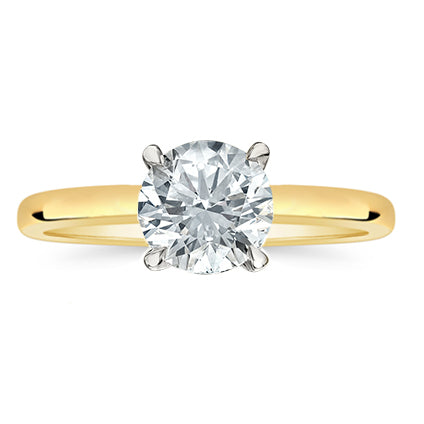 Round Brilliant Solitaire Hidden Halo Engagement ring 1.06ct