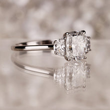 Load image into Gallery viewer, Cushion Cut Three Stone Diamond Engagement Ring 2.10ct