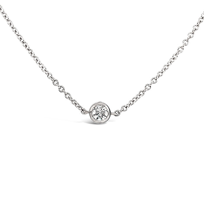 Rocks Five Rubover Diamond & Chain Necklace - 1.00ct - Laboratory Grown Diamonds