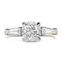 Load image into Gallery viewer, Round Brilliant &amp; Tappered Baguette 3 Stone 2.18ct