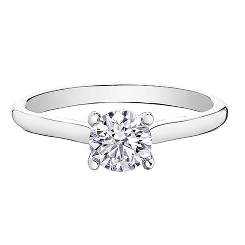 Round Brilliant Solitaire Crisscross Setting Engagement Ring 1.06ct