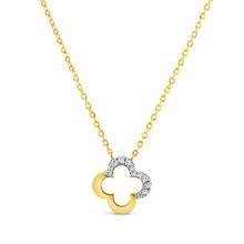 Load image into Gallery viewer, Diamond Quatrefoil Necklace