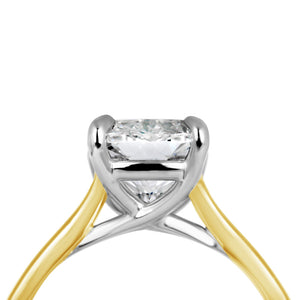Cushion Solitaire Engagement Ring 3.51ct