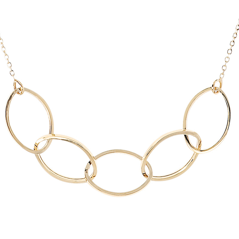 Interlocking Oval Chain Necklace