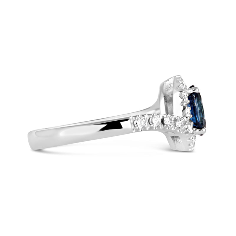 Rocks Sapphire & Diamond Twist Ring