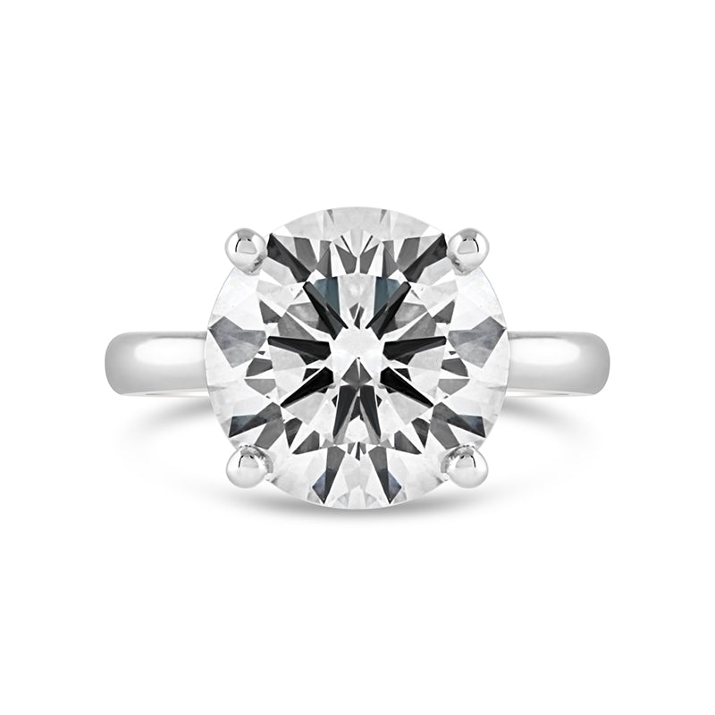Round Brilliant 4 Claw Solitaire Engagemnet Rings 4.51ct