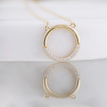 Load image into Gallery viewer, White Stone Circle Necklace