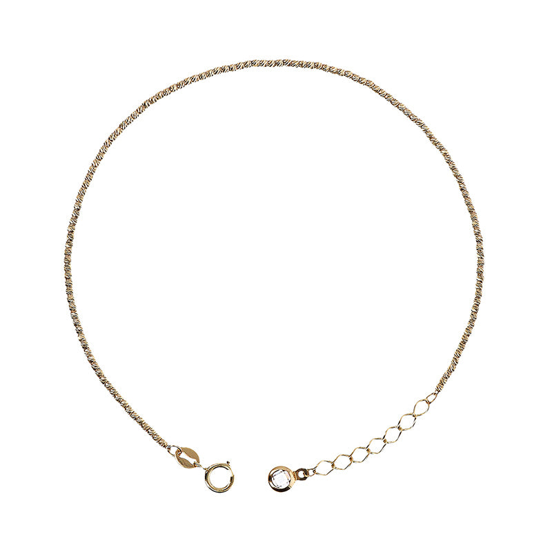 Microbead & White Stone Charm Bracelet