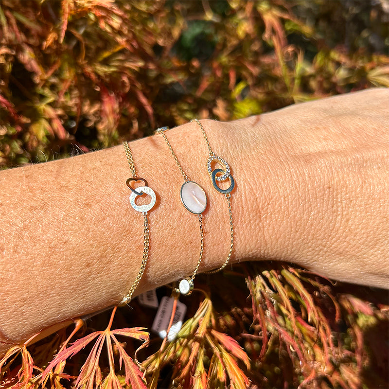 Interlocking Heart & Locket Chain Bracelet