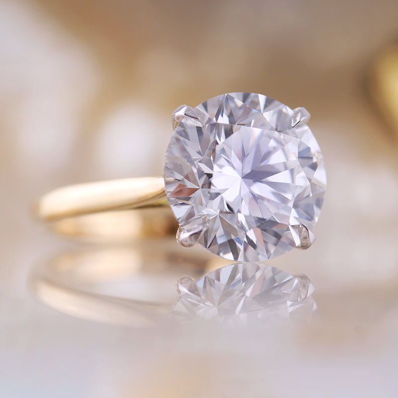 Round Brilliant 4 Claw Solitaire Engagement Ring 5.13