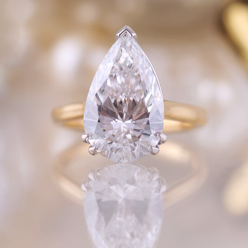 Pear Cut Solitaire Engagement Ring 5.08ct