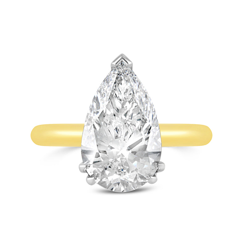 Pear Cut Solitaire Engagement Ring 5.08ct