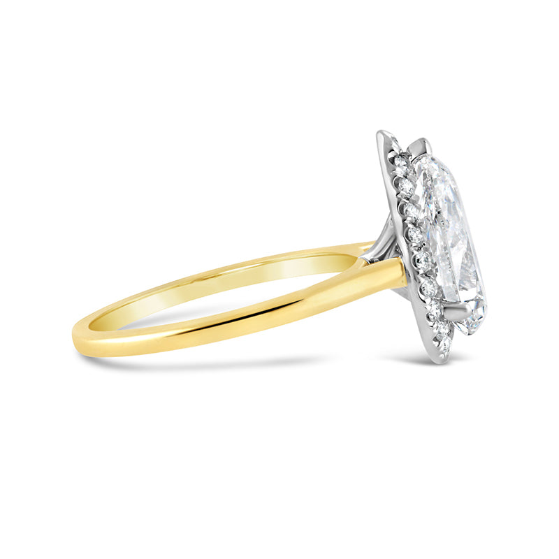 Pear Cluster Diamond Engagement Ring 3.35ct