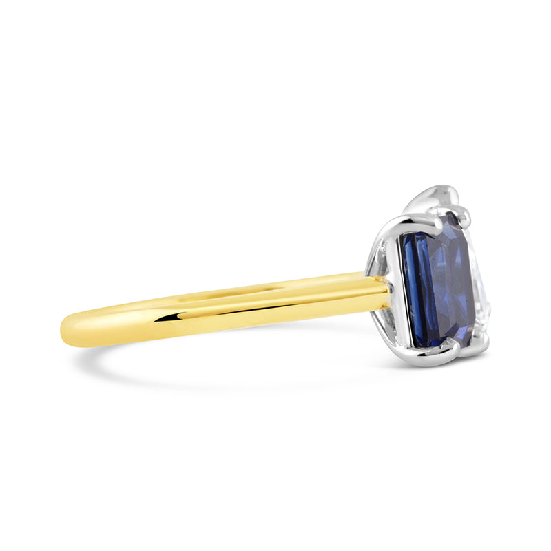 Sapphire & Diamond Toi Et Moi Ring