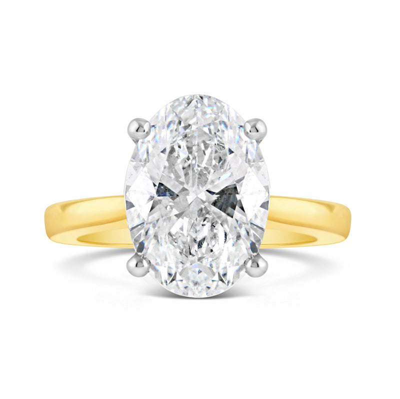 Oval Solitaire Engagement Ring 4.09ct