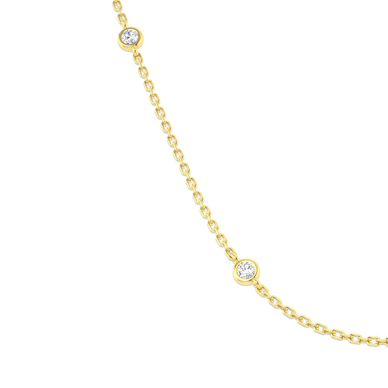 Multi Station Diamond Necklace 0.80ct