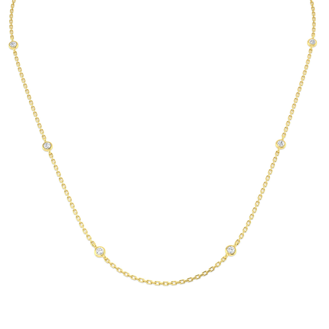 Multi Station Diamond Necklace 0.80ct