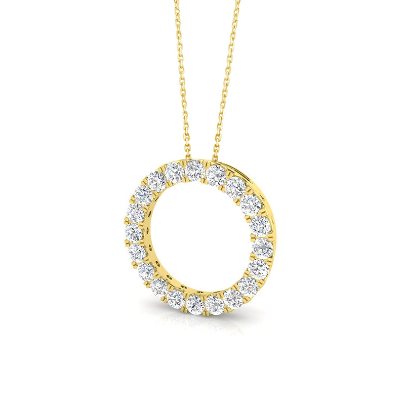 Diamond Open Circle Pendant 2.01ct