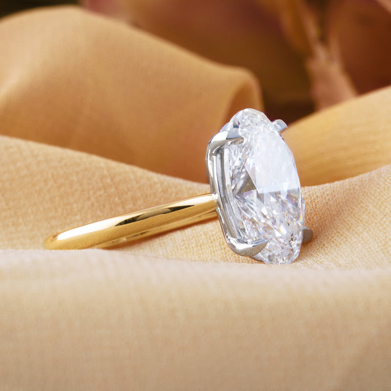 Oval Solitaire Engagement Ring 6.01ct