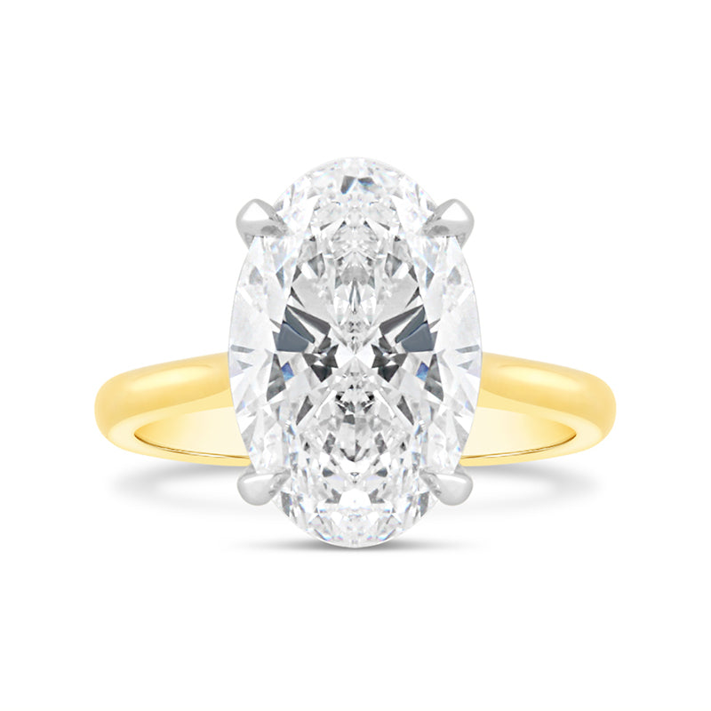 Oval Solitaire Engagement Ring 6.01ct