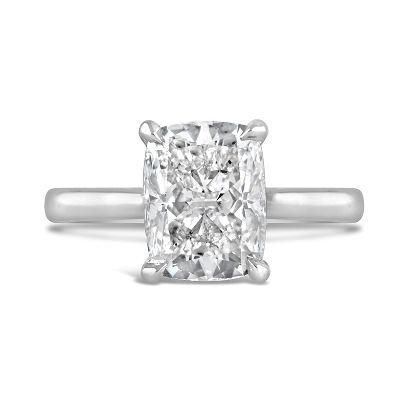 Cushion Solitaire Engagement Ring 2.56ct