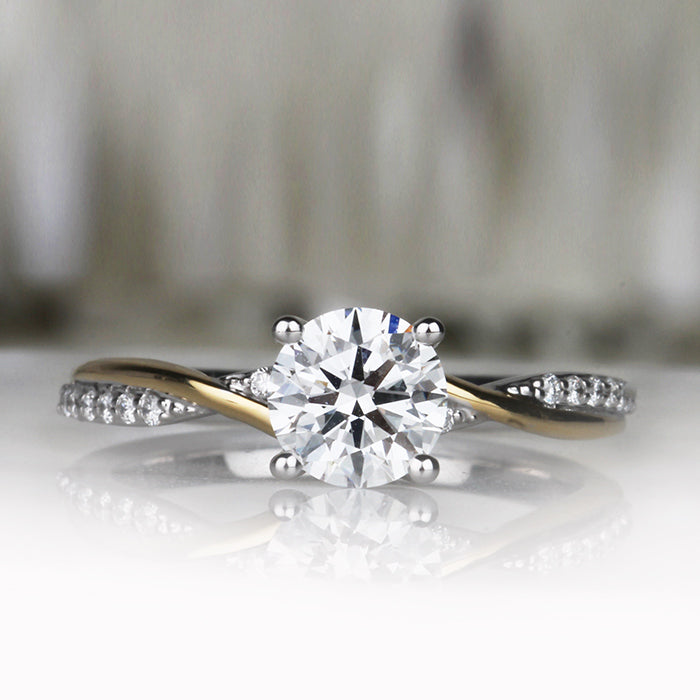Round Brilliant Solitaire Twist Engagement Ring 1.18ct