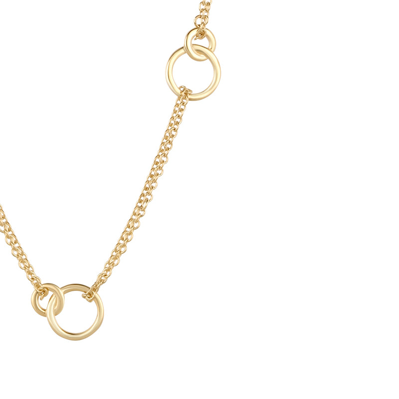 Interlocking Circle Chain Necklace