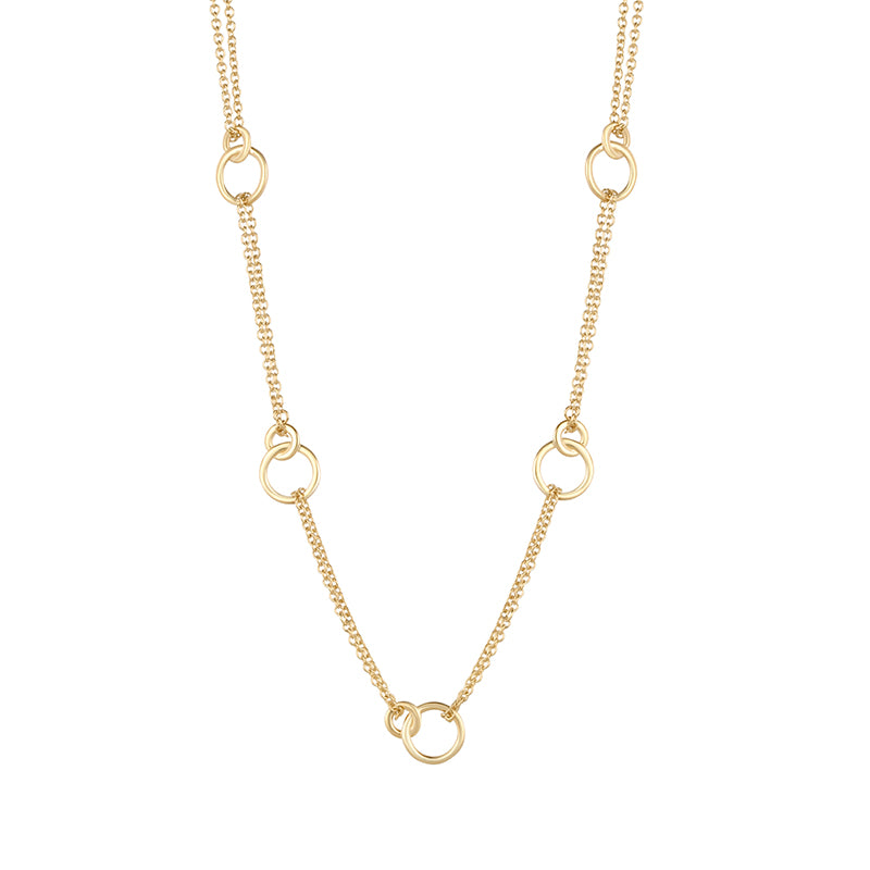 Interlocking Circle Chain Necklace