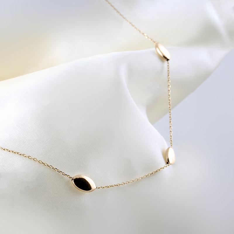 Oval Disc Chain Necklace
