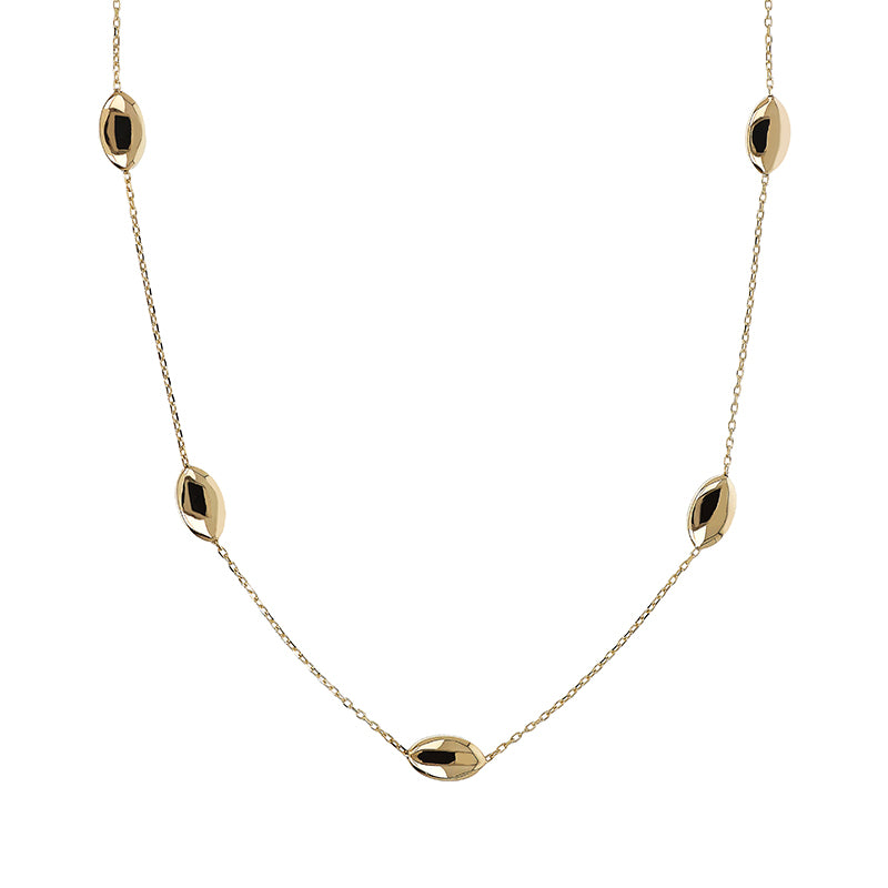 Oval Disc Chain Necklace