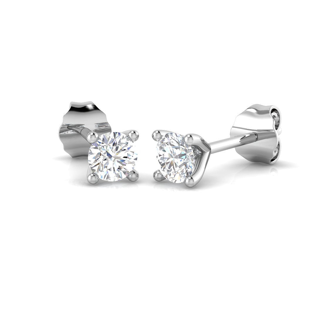Diamond Solitaire Stud Earrings 0.39ct