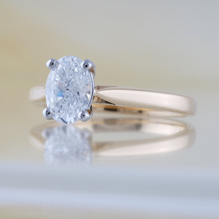 Oval Solitaire Engagement Ring 1.01ct