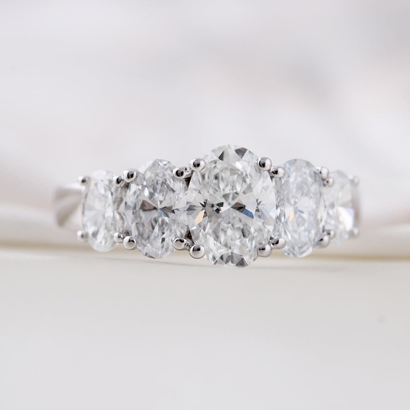 Graduated Oval 5 Stone Eternity Ring 2.55ct