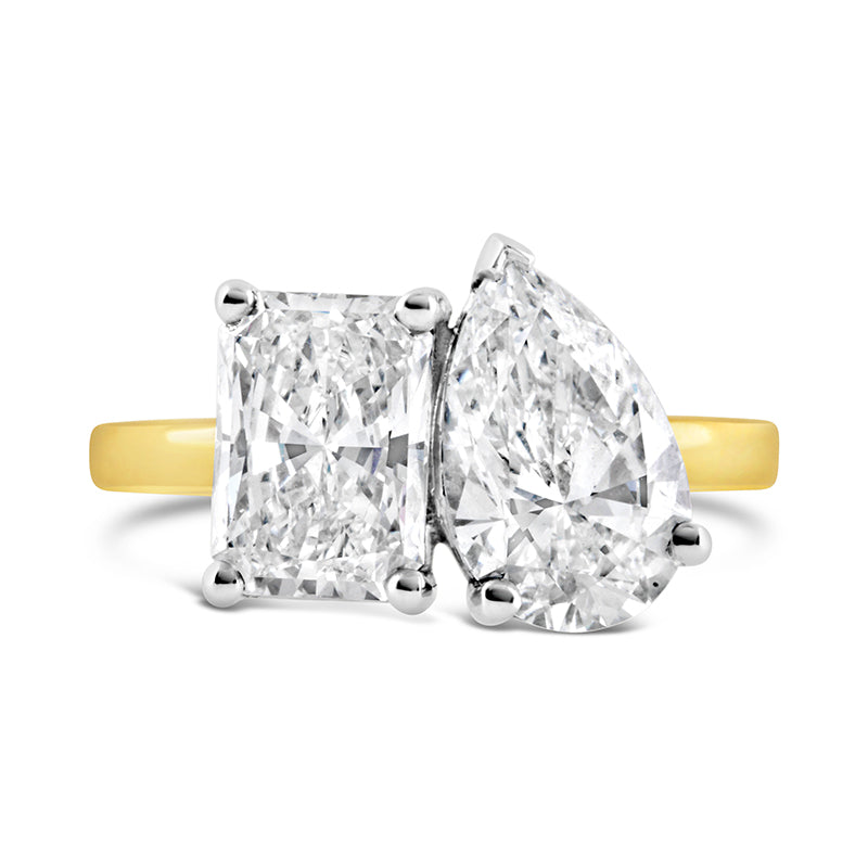 Toi et Moi Engagement Ring 3.52ct