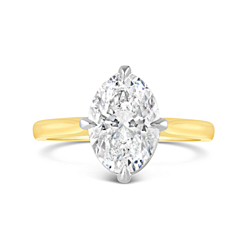 Oval NSEW Solitaire Engagement Ring 2.50ct