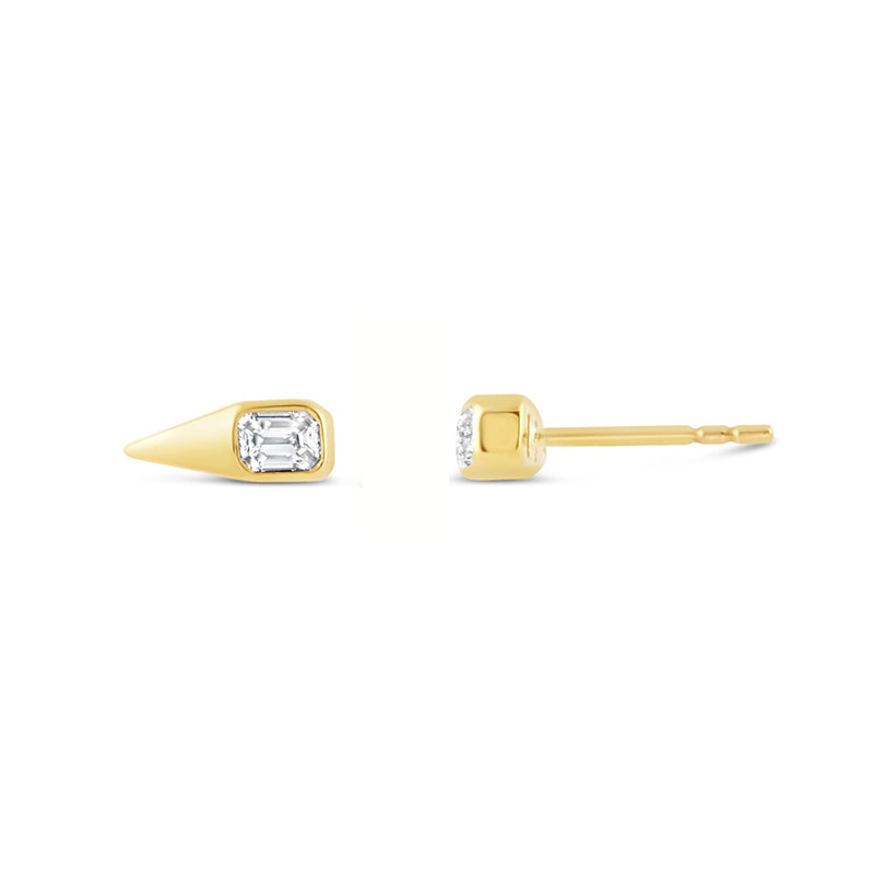 Diamond Solitaire Spike Stud Earrings 0.31ct