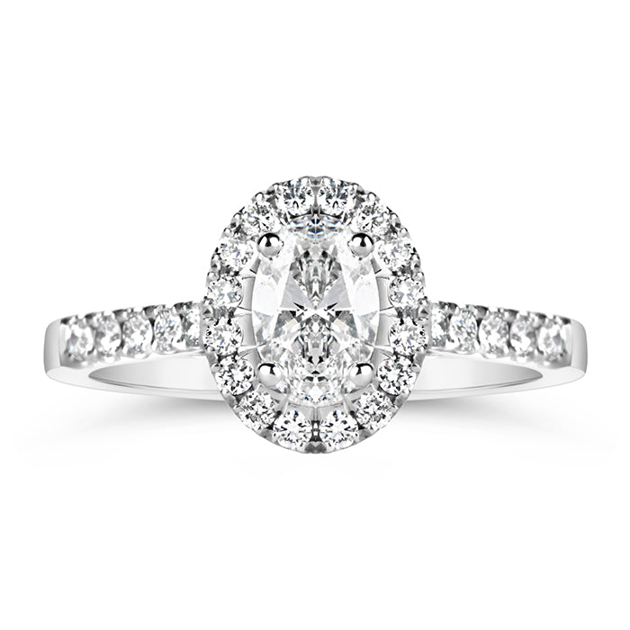 Oval Halo Diamond Engagement Ring 2.52ct