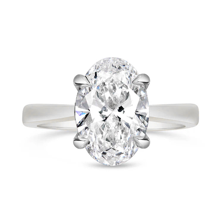 Oval Solitaire Engagement Ring 3.22ct