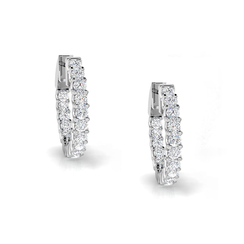 Inside-Out Diamond Hoop Earrings 0.94ct