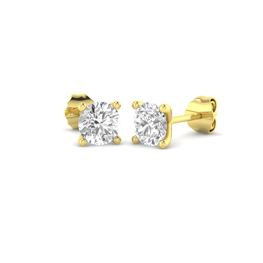 Round Brilliant Diamond Stud Earrings 1.19ct