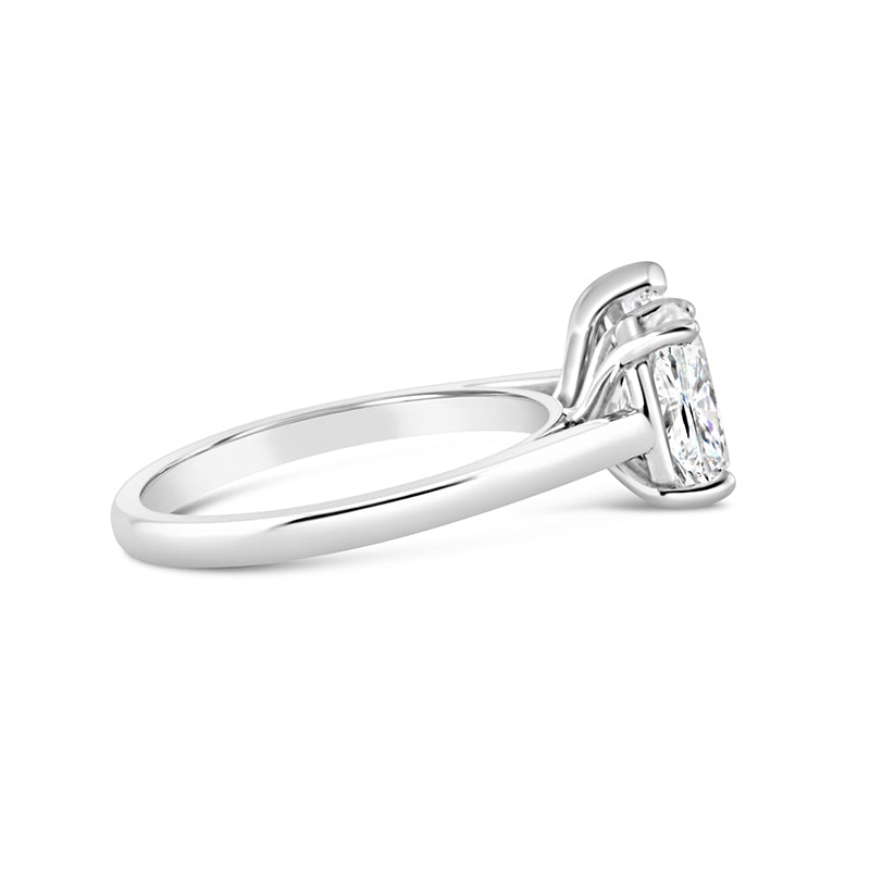 Cushion & Pear Toi et Moi Two Stone Engagement Ring 3.23ct