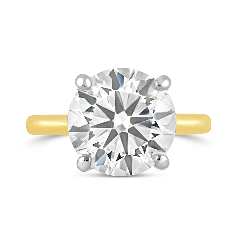 Round Brilliant Solitaire Diamond Ring 3.34ct