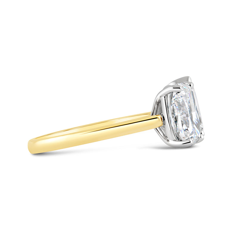 Cushion & Pear Cut Diamond Toi et Moi Diamond Ring 4.22ct