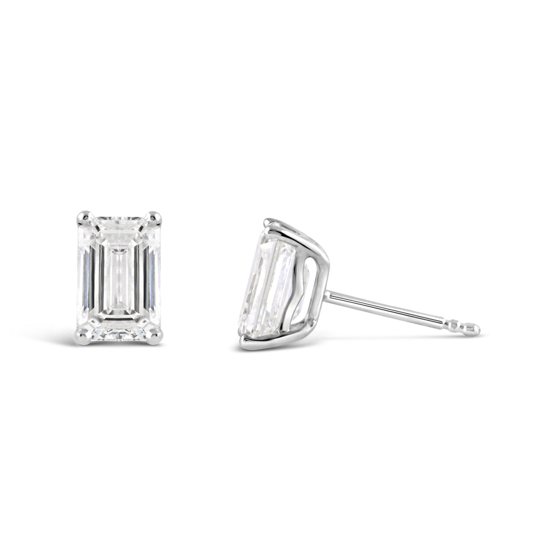 Emerald Solitaire Stud Earrings 2.92ct