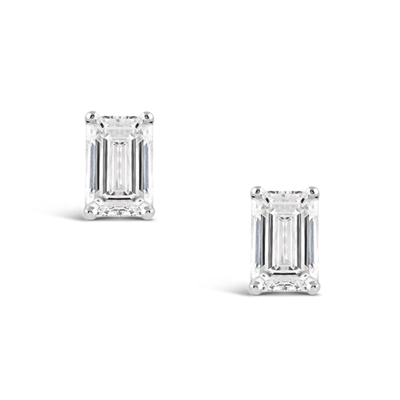 Emerald Solitaire Stud Earrings 2.92ct