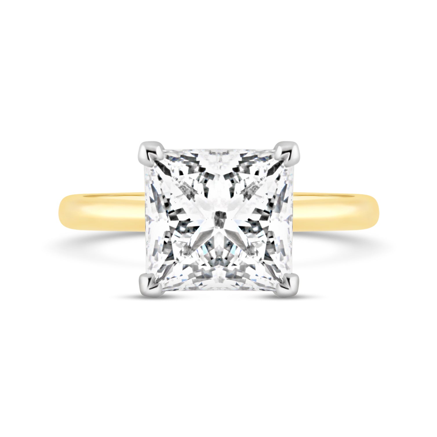 Princess Cut Solitaire Engagement Ring 3.04ct