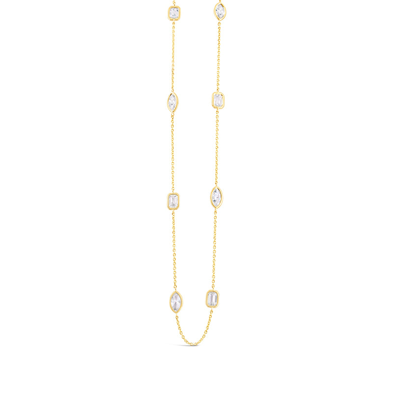 Marquise and Emerald Cut Station Neckpiece 2.05ct